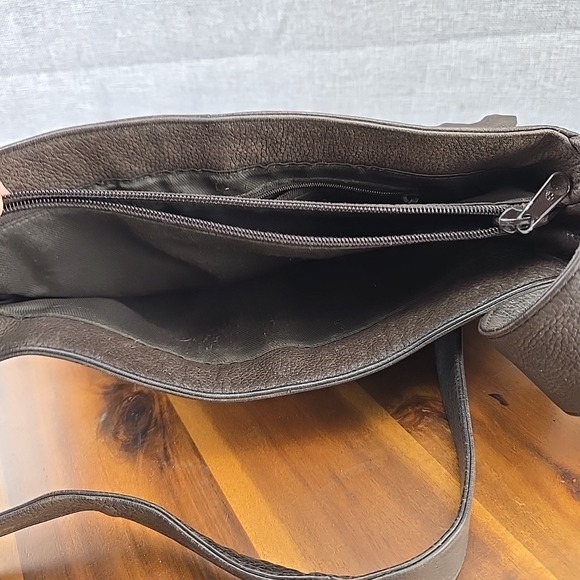 The SAK Margarita Crossbody Shoulder Bag Genuine Leather Brown‎ Purse - Picture 6 of 9